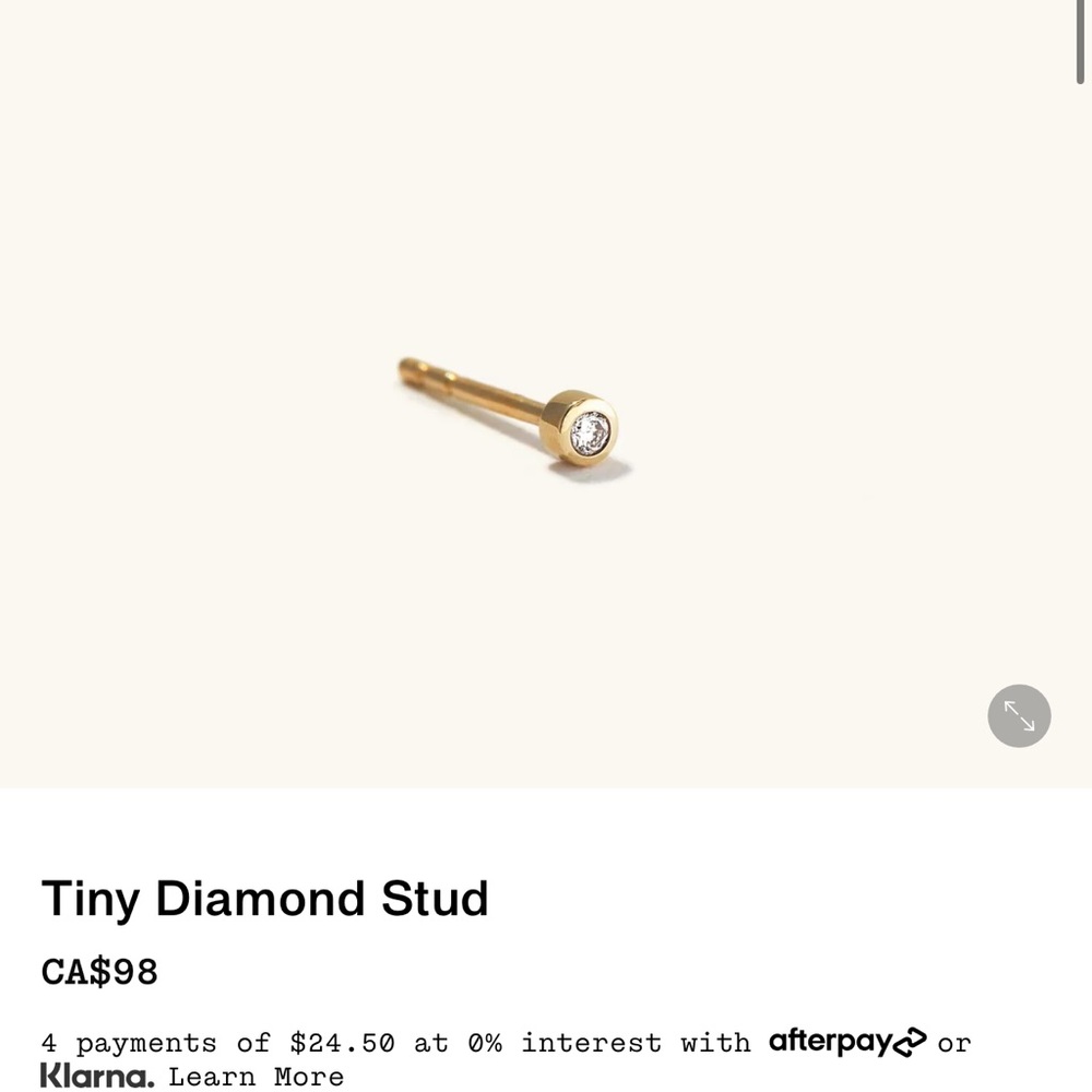 Mejuri Gold Tiny Diamond Stud Earrings